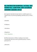 BLS INSTRUCTOR ESSENTIALS ACTUAL TEST&NewLine;PAPER FULL QUESTIONS AND ACCURATE&NewLine;ANSWERS GRADED APLUS&NewLine;