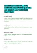 BLS INSTRUCTOR ESSENTIALS FINAL&NewLine;PAPER UPDATED COMPLETE QUESTIONS&NewLine;AND CORRECT ANSWERS BUNDLED&NewLine;REVIEW GUIDE&NewLine;