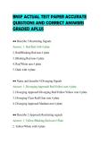 BNSF ACTUAL TEST PAPER ACCURATE&NewLine;QUESTIONS AND CORRECT ANSWERS&NewLine;GRADED APLUS&NewLine;