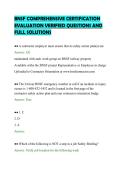 BNSF COMPREHENSIVE CERTIFICATION&NewLine;EVALUATION VERIFIED QUESTIONS AND&NewLine;FULL SOLUTIONS