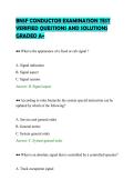 BNSF CONDUCTOR EXAMINATION TEST&NewLine;VERIFIED QUESTIONS AND SOLUTIONS&NewLine;GRADED A&plus;&NewLine;