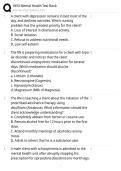 HESI Mental Health Test Bank Exam Study Guide 2026&sol;2027 Accurate Questions with Correct Detailed Solutions &vert;&vert; 100&percnt; Guaranteed Pass Newest Version