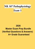NR507 Pathophysiology Exam 3 PDF &vert; Advanced Pathophysiology Study Guide&comma; Practice Questions & Review 2026