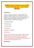 OB&sol;NB SU Exam 4 Questions and Verified Answers with Rationale &vert; Latest Edition 2026&sol;2027