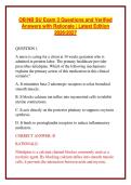 OB&sol;NB SU Exam 3 Questions and Verified Answers with Rationale &vert; Latest Edition 2026&sol;2027 