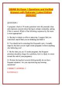 OB&sol;NB SU Exam 1 Questions and Verified Answers with Rationale &vert; Latest Edition 2026&sol;2027 