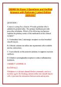 OB&sol;NB SU Exam 3 Questions and Verified Answers with Rationale &vert; Latest Edition 2026&sol;2027 