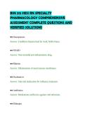 BSN 315 HESI RN SPECIALTY&NewLine;PHARMACOLOGY COMPREHENSIVE&NewLine;ASSESSMENT COMPLETE QUESTIONS AND&NewLine;VERIFIED SOLUTIONS