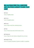 BUS 660 EXAM PREP FULL QUESTIONS&NewLine;AND SOLUTIONS ALREADY PASSED STUDY&NewLine;SHEET&NewLine;