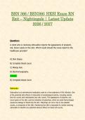 HESI Exam&colon; BSN366 &sol; BSN 366 RN Exit &lpar;Latest 2026 &sol; 2027 Updates BUNDLE PACKAGE WITH COMPLETE SOLUTIONS&rpar; &vert; 100&percnt; Correct &vert; Grade A - Nightingale