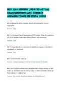 BUSI 3250 AUBURN UPDATED ACTUAL&NewLine;EXAM QUESTIONS AND CORRECT&NewLine;ANSWERS COMPLETE STUDY GUIDE&NewLine;