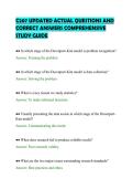 C207 UPDATED ACTUAL QUESTIONS AND&NewLine;CORRECT ANSWERS COMPREHENSIVE&NewLine;STUDY GUIDE&NewLine;