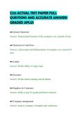 C213 ACTUAL TEST PAPER FULL&NewLine;QUESTIONS AND ACCURATE ANSWERS&NewLine;GRADED APLUS&NewLine;