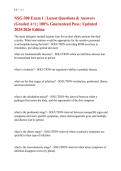 NSG-300 Exam 1 Study Guide &vert; Latest Nursing Questions & Answer Key &vert; Comprehensive Nursing Exam Review Resource &vert; Clinical Nursing Preparation Material &vert; Updated 2025&sol;2026
