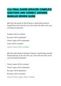 C213 FINAL PAPER UPDATED COMPLETE&NewLine;QUESTIONS AND CORRECT ANSWERS&NewLine;BUNDLED REVIEW GUIDE
