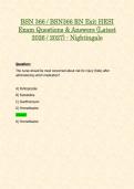HESI Exam&colon; BSN366 &sol; BSN 366 RN Exit &lpar;Latest 2026 &sol; 2027 Updates BUNDLE PACKAGE WITH COMPLETE SOLUTIONS&rpar; &vert; 100&percnt; Correct &vert; Grade A - Nightingale