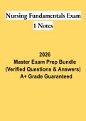 Nursing Fundamentals Exam 1 Notes PDF &vert; Study Guide&comma; Practice Questions & Comprehensive Review 2026