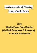 Fundamentals of Nursing Study Guide Exam PDF &vert; Practice Questions&comma; Detailed Answers & Comprehensive Review 2026