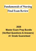 Fundamentals of Nursing Final Exam Review PDF &vert; Study Guide&comma; Practice Questions & Comprehensive Review 2026
