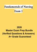 Fundamentals of Nursing Exam 2 PDF &vert; Study Guide&comma; Practice Questions&comma; Detailed Answers & Review 2026