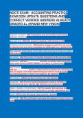 NOCTI EXAM - ACCOUNTING PRACTICE&NewLine;EXAM 2026 UPDATE QUESTIONS AND&NewLine;CORRECT VERIFIED ANSWERS ALREADY&NewLine;GRADED A&plus; &lpar;BRAND NEW VISION&rpar;