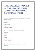 AMCA CMAC &lpar;Clinical Medical Assistant Certification&rpar; Exam 3