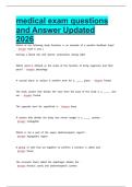 medical exam questions and Answer Updated 2026&period;