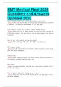 Medical Final Exam Review Questions and Answers Updated 202
