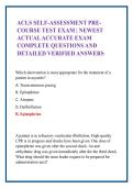 ACLS Pre-Course Self-Assessment & Exam Review