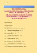 Psychiatric-Mental Health Nurse Practitioner &lpar;PMHNP&rpar; Exam Prep 2026-2027 &vert; 165&plus; Questions with Verified Answers & Rationales &vert; Psychiatric Assessment&comma; Pharmacology & Treatment