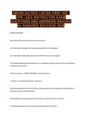 AMERICAN RED CROSS FIRST AID &sol; CPR &sol; AED INSTRUCTOR EXAM QUESTIONS AND ANSWERS GRADED A&plus; ASSURED SUCCESS 2026