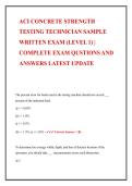  ACI Concrete Strength Testing Technician &lpar;Level 1&rpar; Written Exam Guide