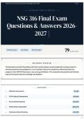 NSG 316 Final Exam Questions & Answers 2026&sol;2027