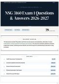 NSG 3160 Exam 1 Questions & Answers 2026-2027