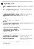 CDM Exam Study Guide &sol; Score 100&percnt; &sol; 2026-2027 Update &sol; Certified Dietary Manager CFPP Prep&NewLine;&NewLine;