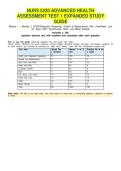 NURS 5220 Advanced Health Assessment Test 1 Expanded Study Guide