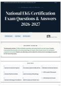 National EKG Certification Exam Questions & Answers 2026&sol;2027