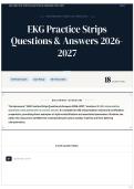 EKG Practice Strips Questions & Answers 2026&sol;2027