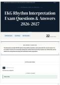 EKG Rhythm Interpretation Exam Questions & Answers 2026&sol;2027