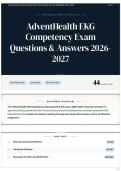 AdventHealth EKG Competency Exam Questions & Answers 2026&sol;2027