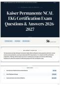 Kaiser Permanente NCAL EKG Certification Exam Questions & Answers 2026&sol;2027