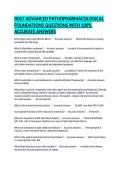 WGU D027 ADVANCED PATHOPHARMACOLOGICAL FOUNDATIONS QUESTIONS WITH 100&percnt; ACCURATE ANSWERS