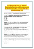 IAEI Residential Electrical Inspector &NewLine;Examination Questions and Correct Answers &NewLine;&lpar;Verified Answers&rpar; Plus Rationale 2026 Q&A &vert; &NewLine;Instant Download PDF