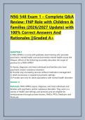 NSG 548 Exam 1 &ndash; Complete Q&A Review&colon; FNP Role with Children & Families &lpar;2026&sol;2027 Update&rpar; with 100&percnt; Correct Answers And Rationales &vert;&vert;Graded A&plus;