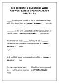 BIO 202 Exam 2 Questions & Answers - Latest Study Guide&NewLine;