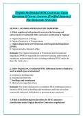 Virginia Residential HVAC Contractor Exam &NewLine;Questions & Correct Answers &lpar;Verified Answers&rpar; &NewLine;Plus Rationale 2026 Q&A