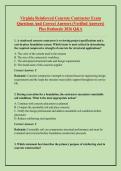 Virginia Reinforced Concrete Contractor Exam &NewLine;Questions And Correct Answers &lpar;Verified Answers&rpar; &NewLine;Plus Rationale 2026 Q&A