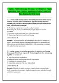 Virginia Public Housing Manager Certification Exam &NewLine;Questions And Correct Answers &lpar;Verified Answers&rpar; &NewLine;Plus Rationale 2026 Q&A