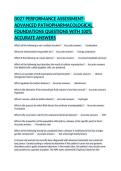 D027 PERFORMANCE ASSESSMENT- ADVANCED PATHOPHARMACOLOGICAL FOUNDATIONS QUESTIONS WITH 100&percnt; ACCURATE ANSWERS