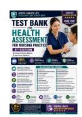 Test Bank For Health Assessment for Nursing Practice&comma;8th Edition By Susan Fickertt Wilson Jean Foret Giddens&comma;  All 26 Chapters Complete and Updated